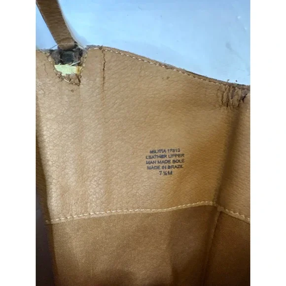 Matisse Militia 7.5 Brown Leather Knee High Boots Buckle Accent *see notes/pics - Picture 9 of 9